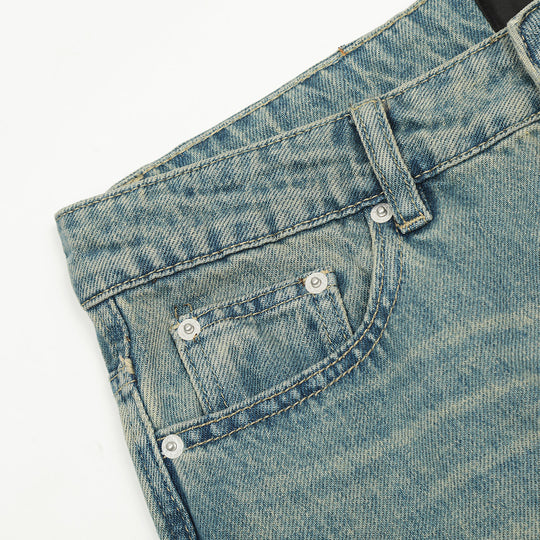 Fashion Personality Washing Denim Trousers Men