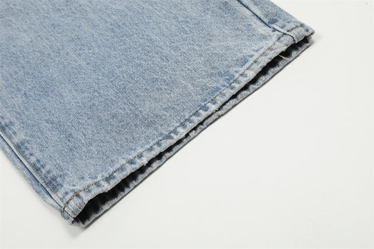 Fashion Knee Hole Denim Trousers Men