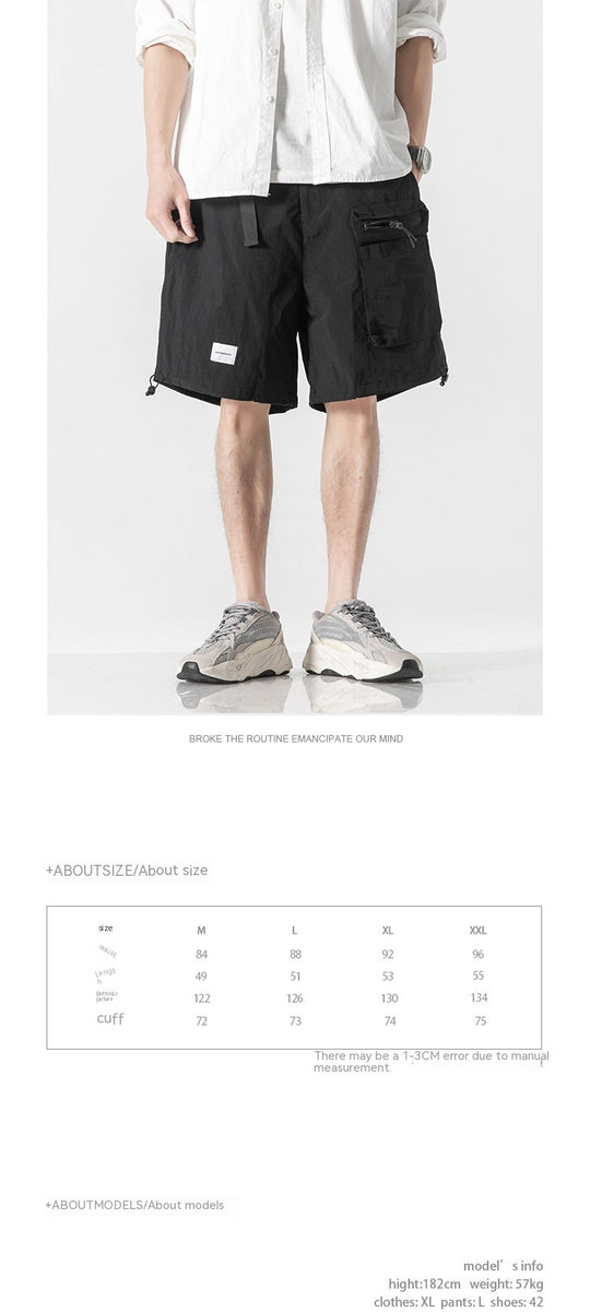 Summer New Big Workwear With Pocket Shorts Men
