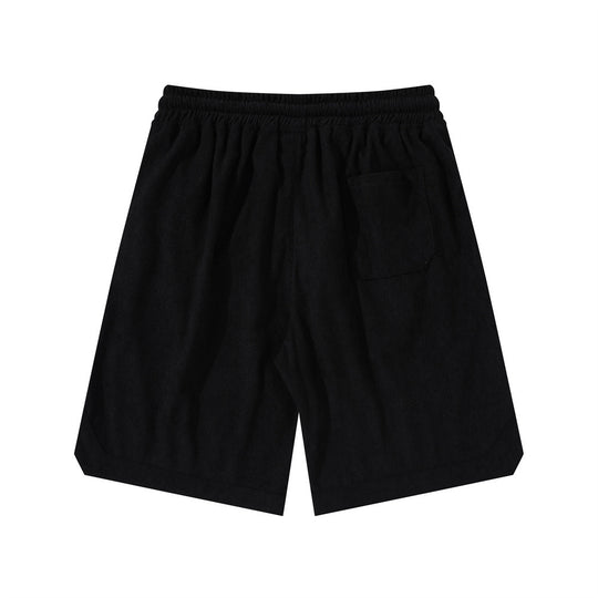 Letter Flocking Embroidered Loose Shorts Men