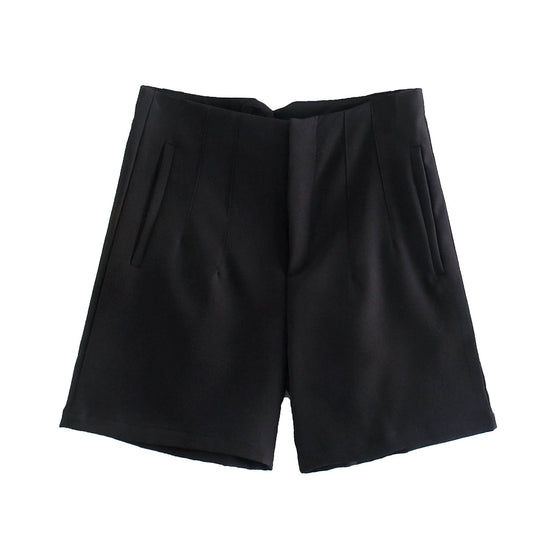 Temperament Simple High Waist Casual Shorts Women