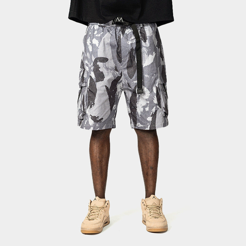 Camouflage Shorts For Men Overalls Loose Trendy Casual