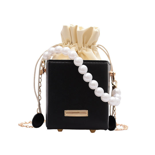 Drawstring Messenger Bag Box Chain Fashion Shoulder Bag