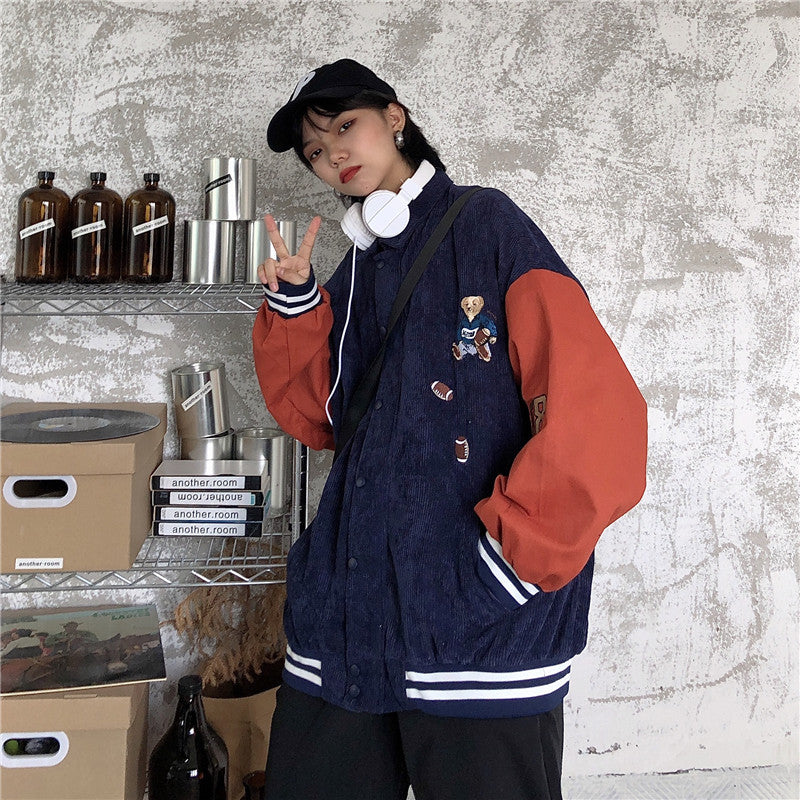Women Baseball Uniform Autumn Coat Jacket High Street Style