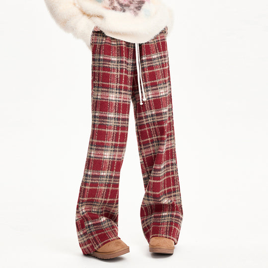 Fashion Personality Plaid Casual Trousers Men