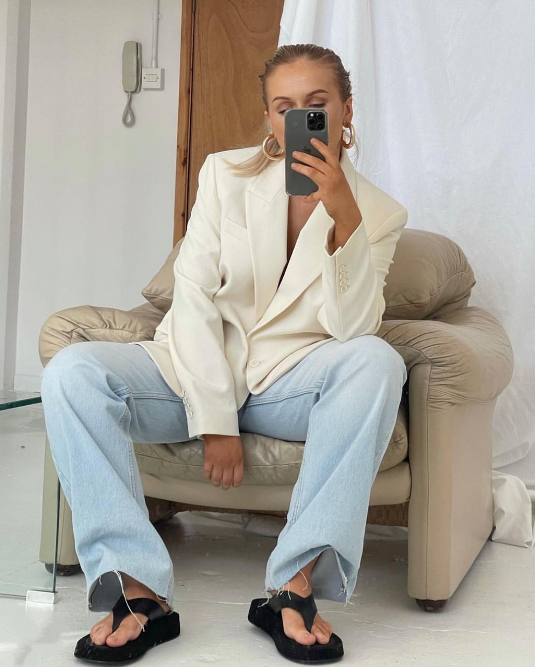 Senior Casual Suit Jacket Women All-match Texture