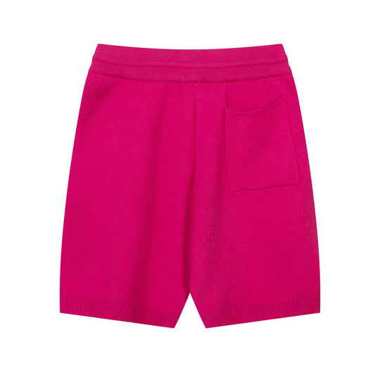 Gothic Letter Jacquard Wool Shorts Men