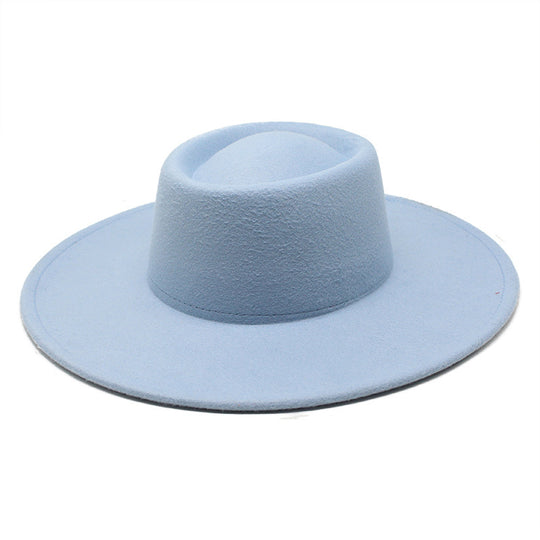 Men And Women Fashion Simple Felt Bowler Hat