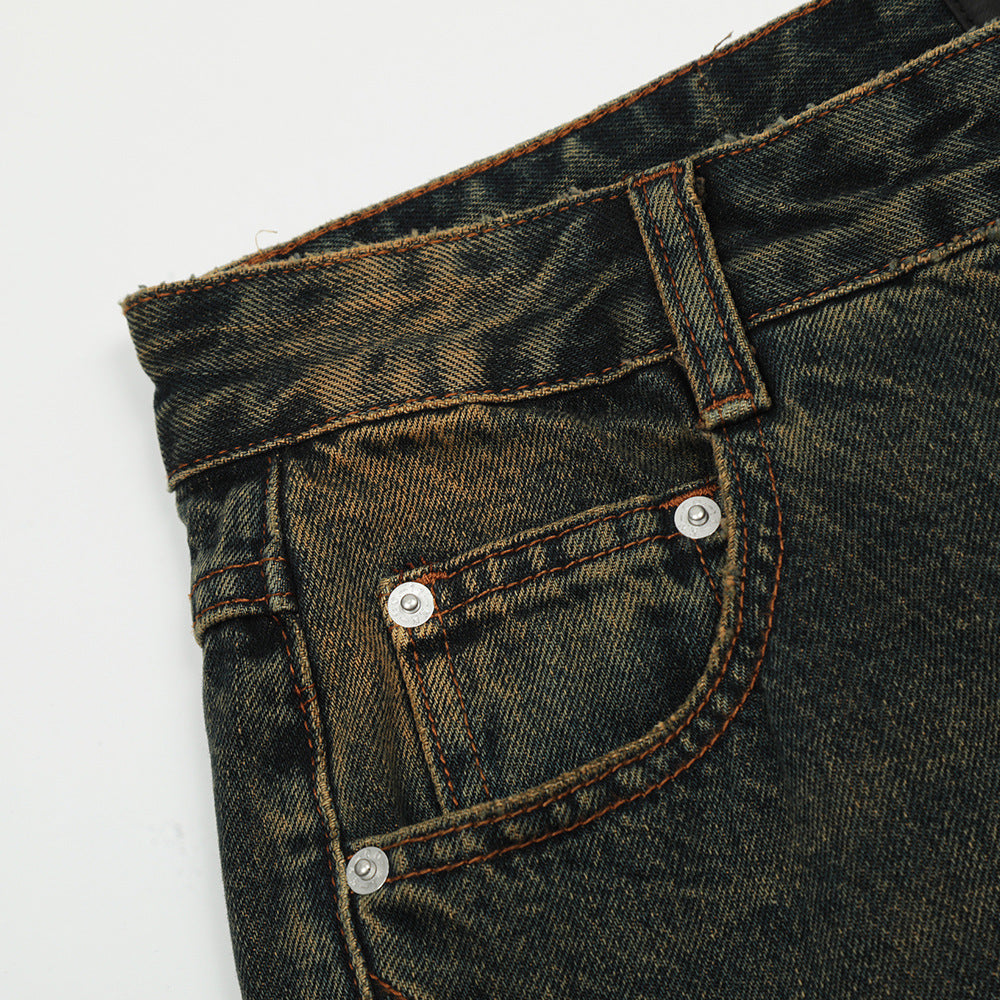 Fashion Horn Denim Trousers Men
