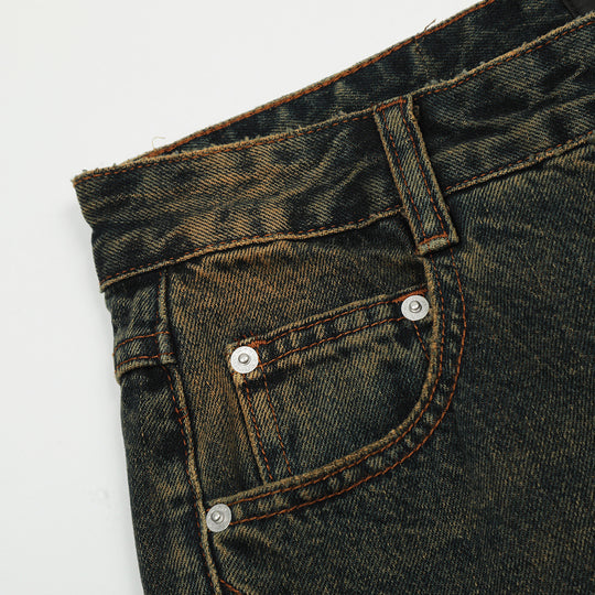 Fashion Horn Denim Trousers Men