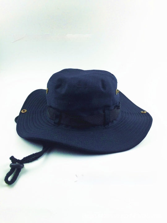 Boonie Hat Beige Broad-brimmed Hat Checked Cloth Men Women Mountaineering Outdoor Double-sided