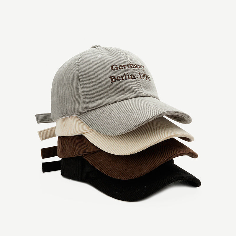 Men And Women Fashion Wide Eaves Corduroy Baseball Hat
