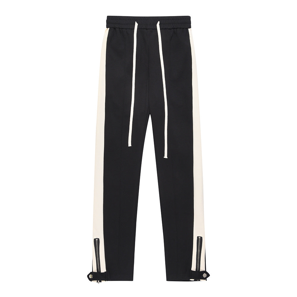 Fashion Stitching Casual Wide-leg Trousers Men