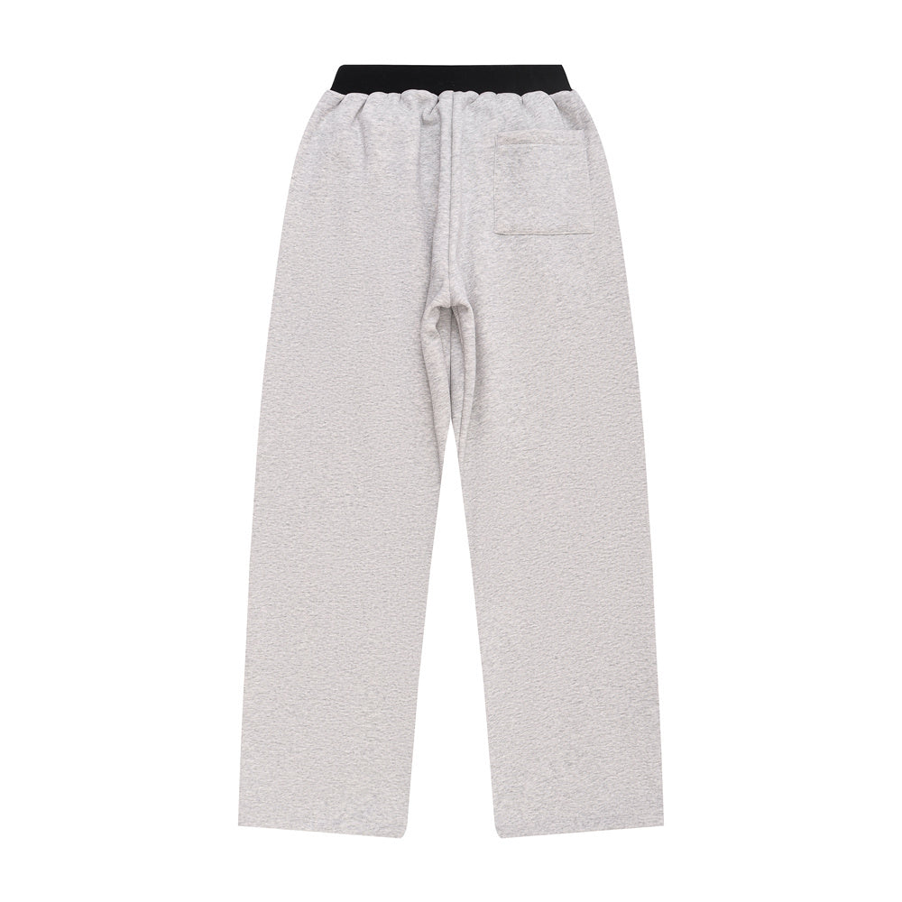 Color Matching Straight Casual Trousers For Men