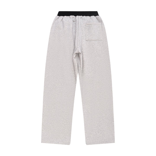 Color Matching Straight Casual Trousers For Men