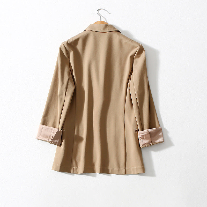All-match Three-dimensional Cut One-button Small Suit Jacket Women