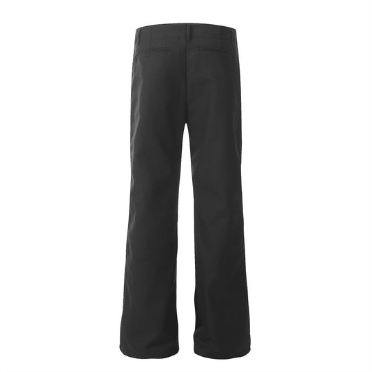 Solid Color Casual Wide-leg Trousers Men