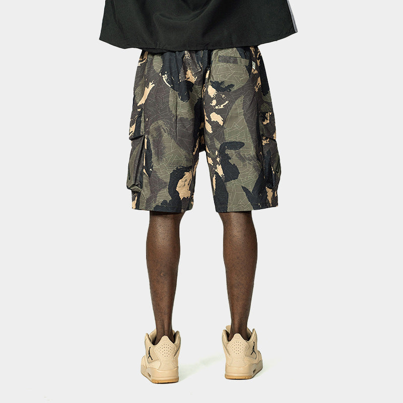 Camouflage Shorts For Men Overalls Loose Trendy Casual