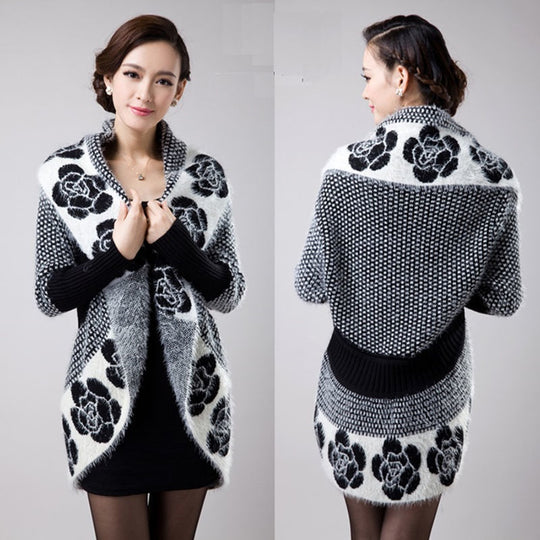 Fashion Imitation Mink Velvet Jacket Sweater Women Spring New Style