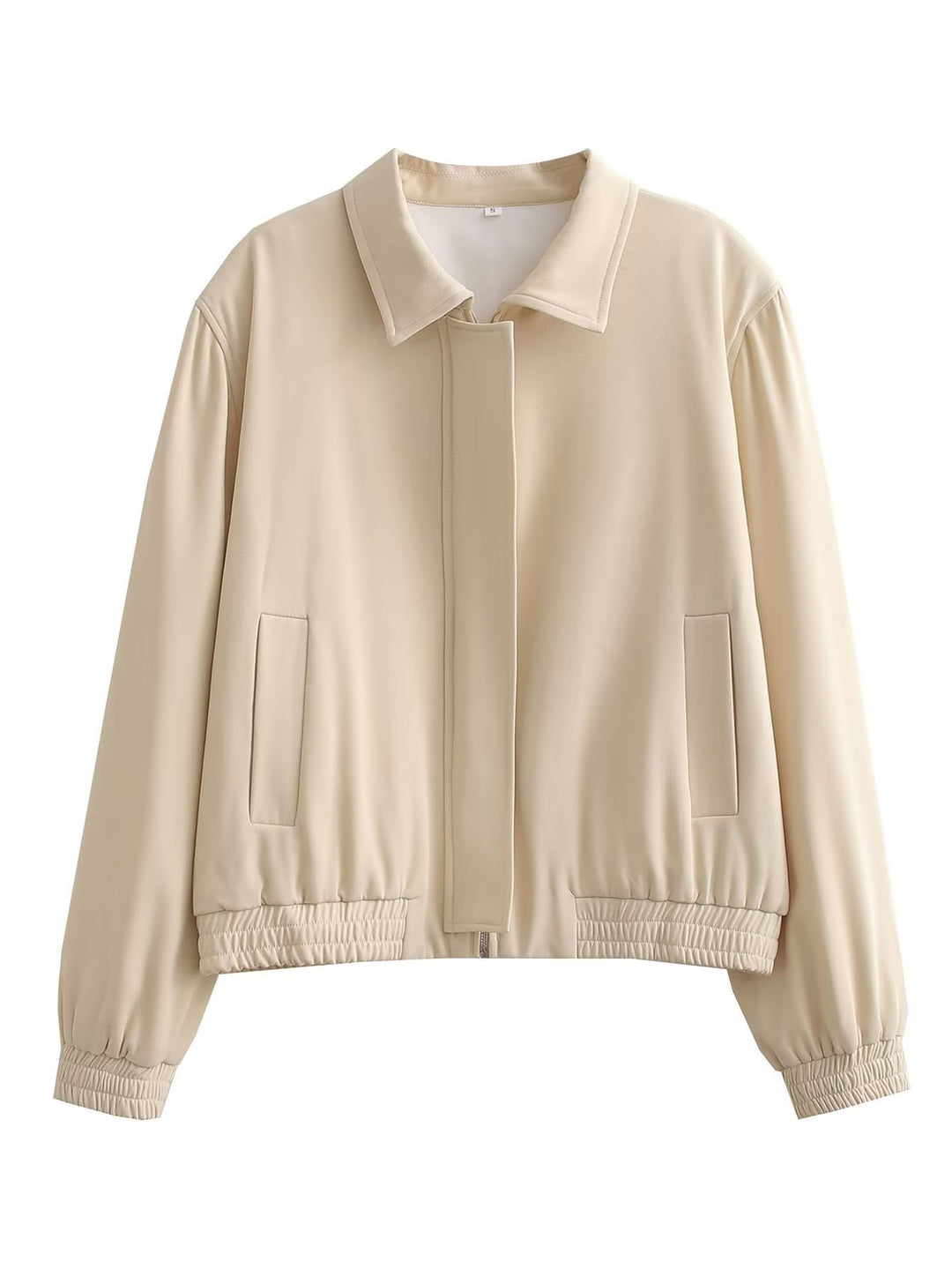 Spring New European And American Style Women's Zipper Lapel Jacket Women