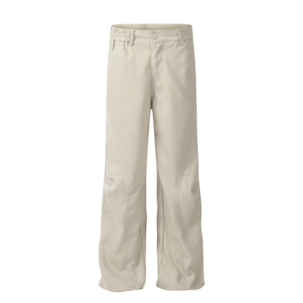 Solid Color Loose Casual Trousers Men