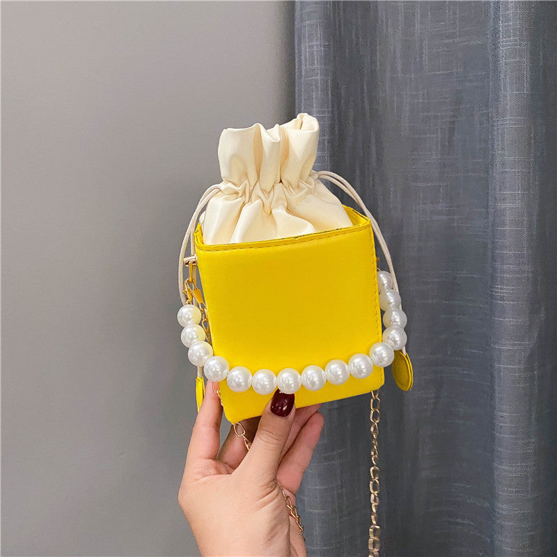 Drawstring Messenger Bag Box Chain Fashion Shoulder Bag