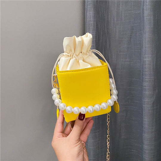 Drawstring Messenger Bag Box Chain Fashion Shoulder Bag