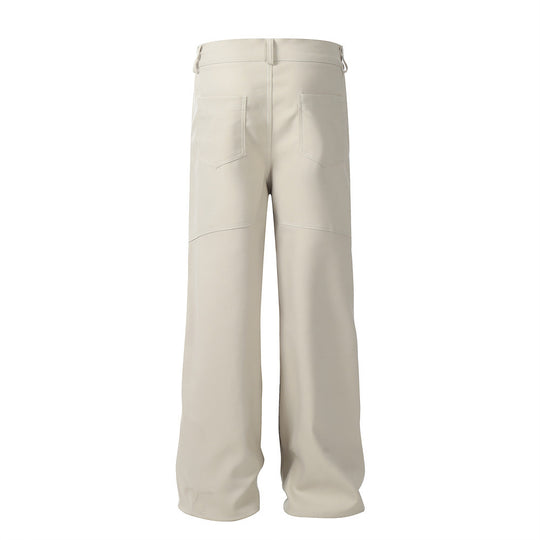 Solid Color Loose Casual Trousers Men