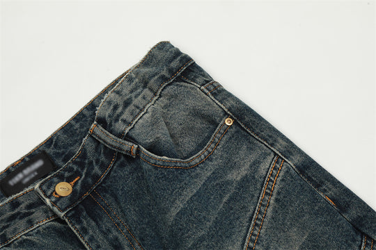 Slightly Flared Denim Trousers For Men