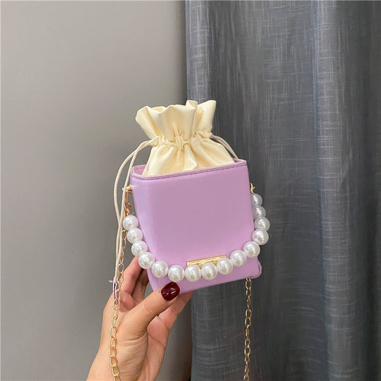 Drawstring Messenger Bag Box Chain Fashion Shoulder Bag