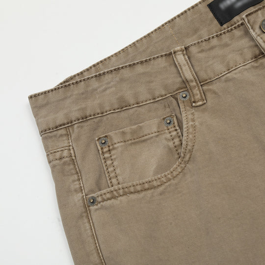 Washed Denim Straight-leg Trousers Men
