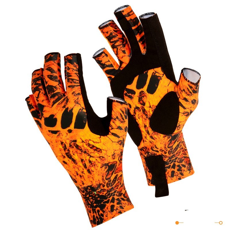 Fishing Gloves Exposed Five Fingers Breathable Non-slip Sunscreen Men