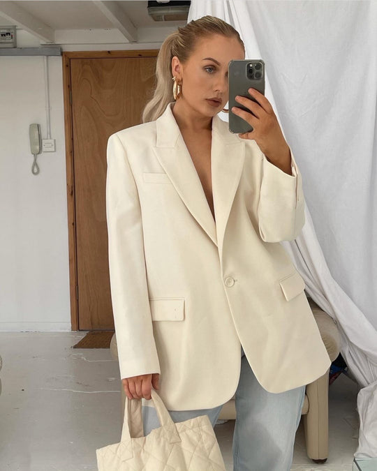 Senior Casual Suit Jacket Women All-match Texture