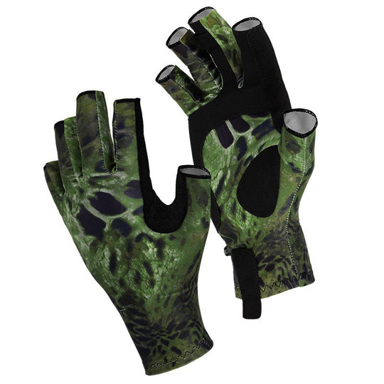 Fishing Gloves Exposed Five Fingers Breathable Non-slip Sunscreen Men