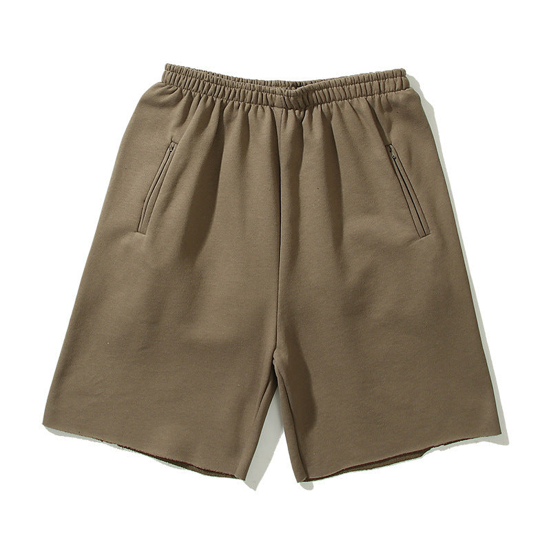 Washed Vintage High Street Loose Shorts For Men And Women