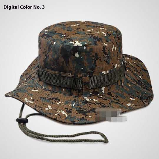 Boonie Hat Beige Broad-brimmed Hat Checked Cloth Men Women Mountaineering Outdoor Double-sided