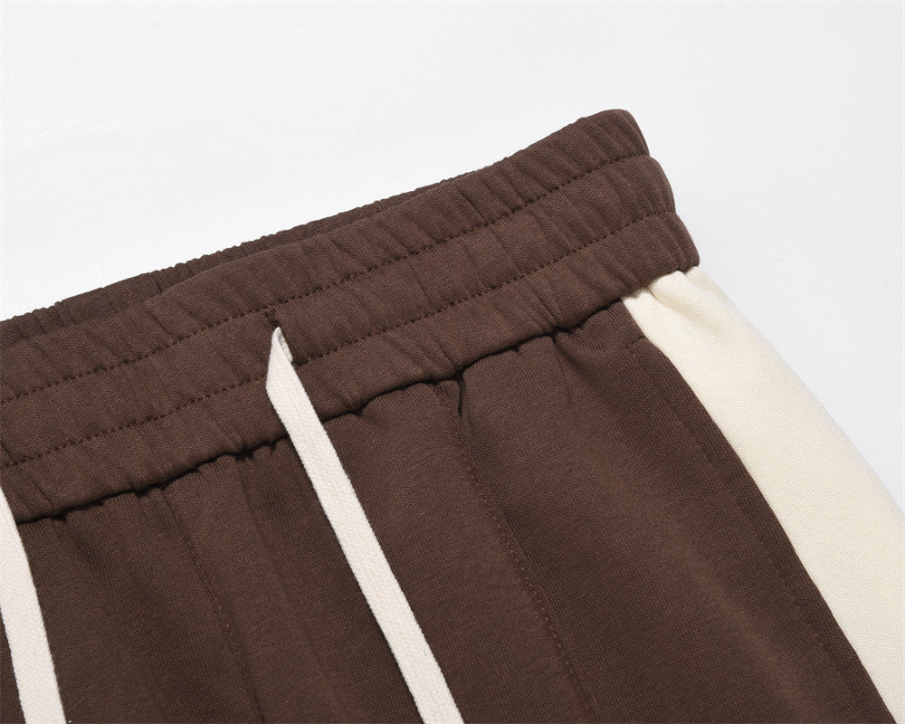 Fashion Stitching Casual Wide-leg Trousers Men