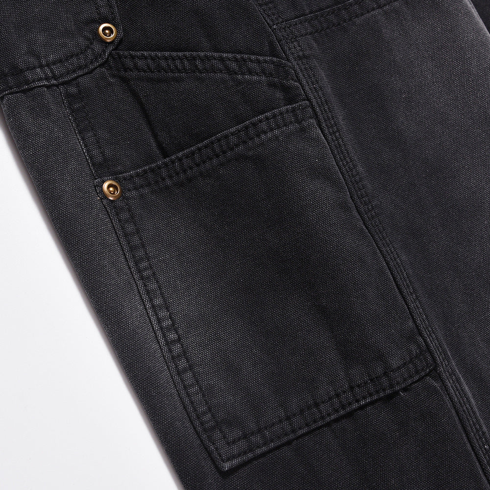 Washing Water Denim Straight-leg Trousers Men