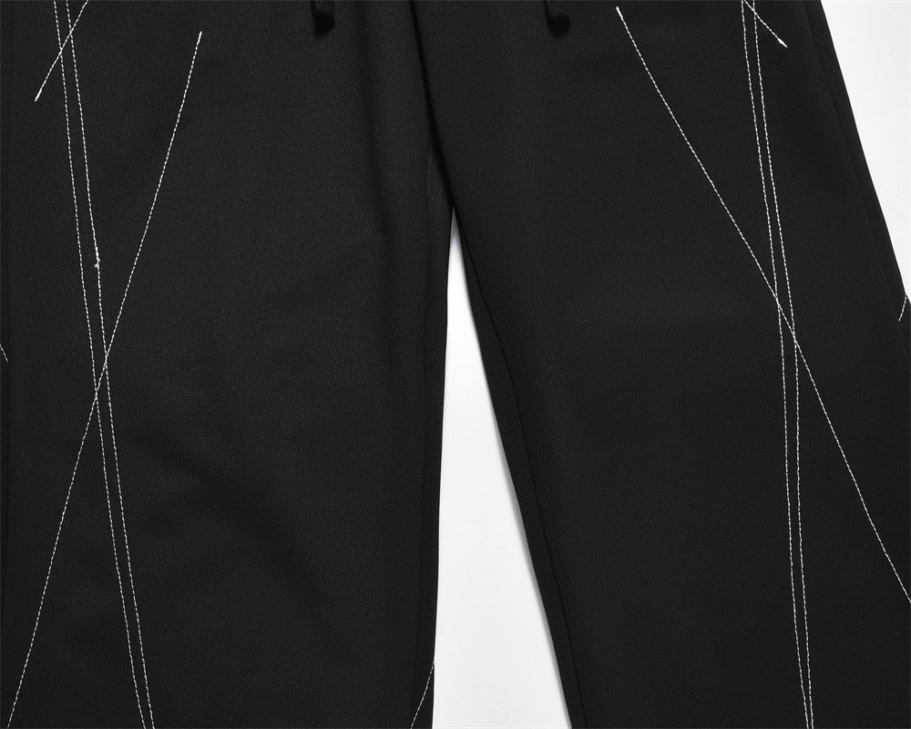Line Embroidery Casual Trousers For Men