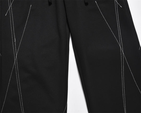 Line Embroidery Casual Trousers For Men