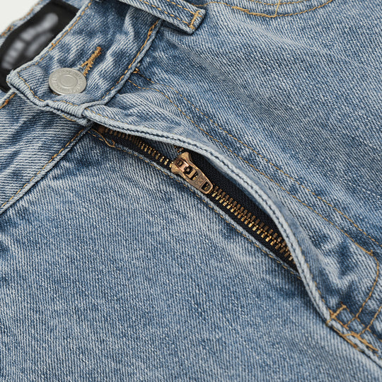 Fashion Knee Hole Denim Trousers Men