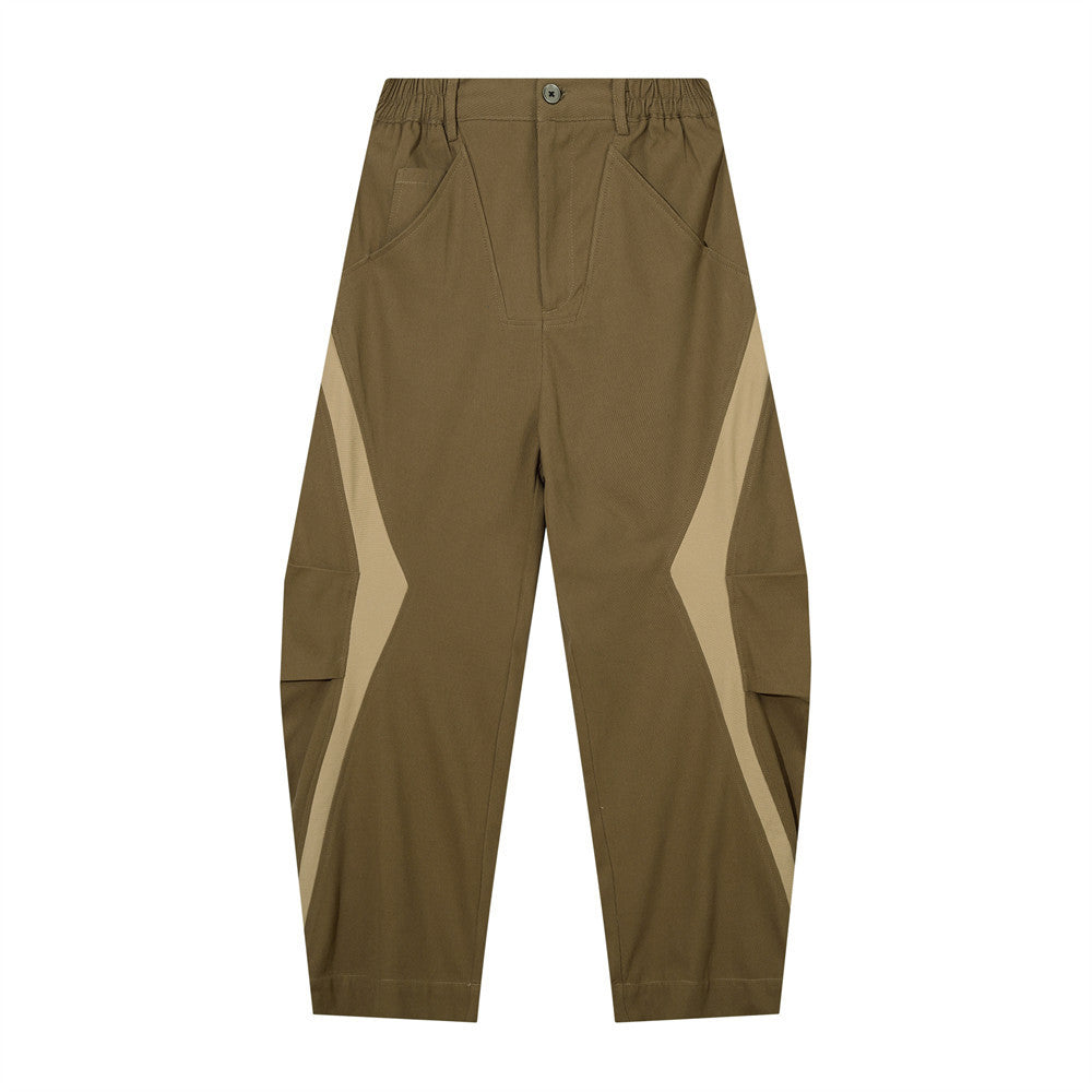 Fashion Stitching Loose Cool Trousers Men