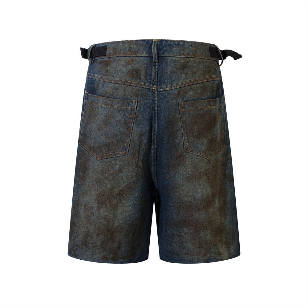 Heavy Industry Old And Dirty Denim Shorts Men