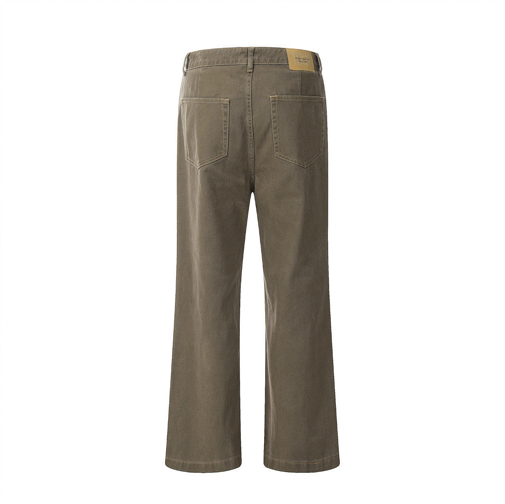 Fashion Denim Straight-leg Trousers Men