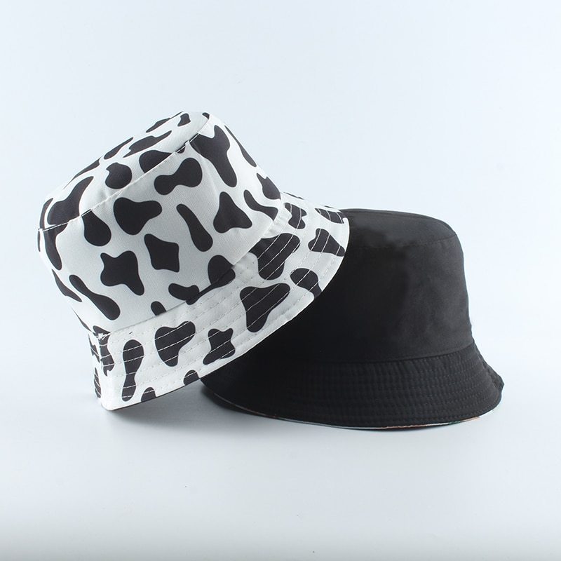 Cow Fisherman Hat Double-sided Men And Women