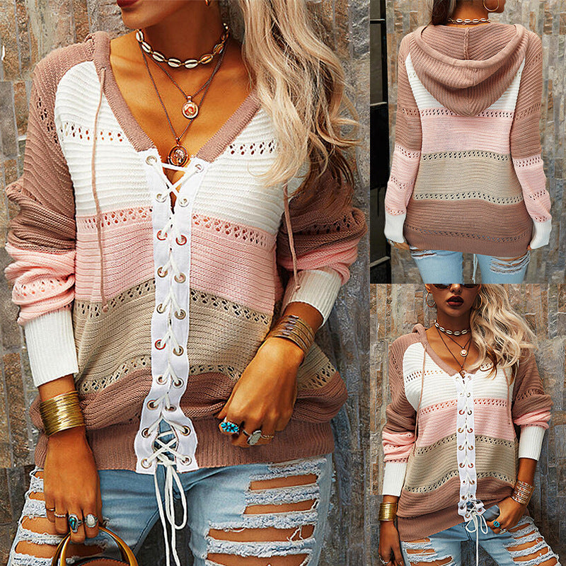 European And American Long-Sleeved Contrast Stitching Women Jacket