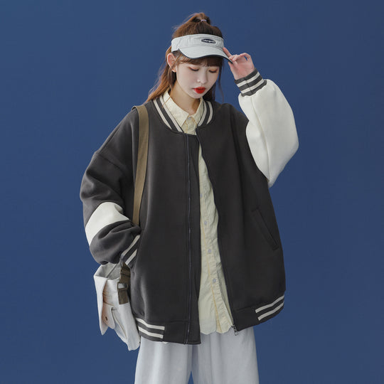 Baseball Uniform Women Original Niche Design Sense Sweater Jacket