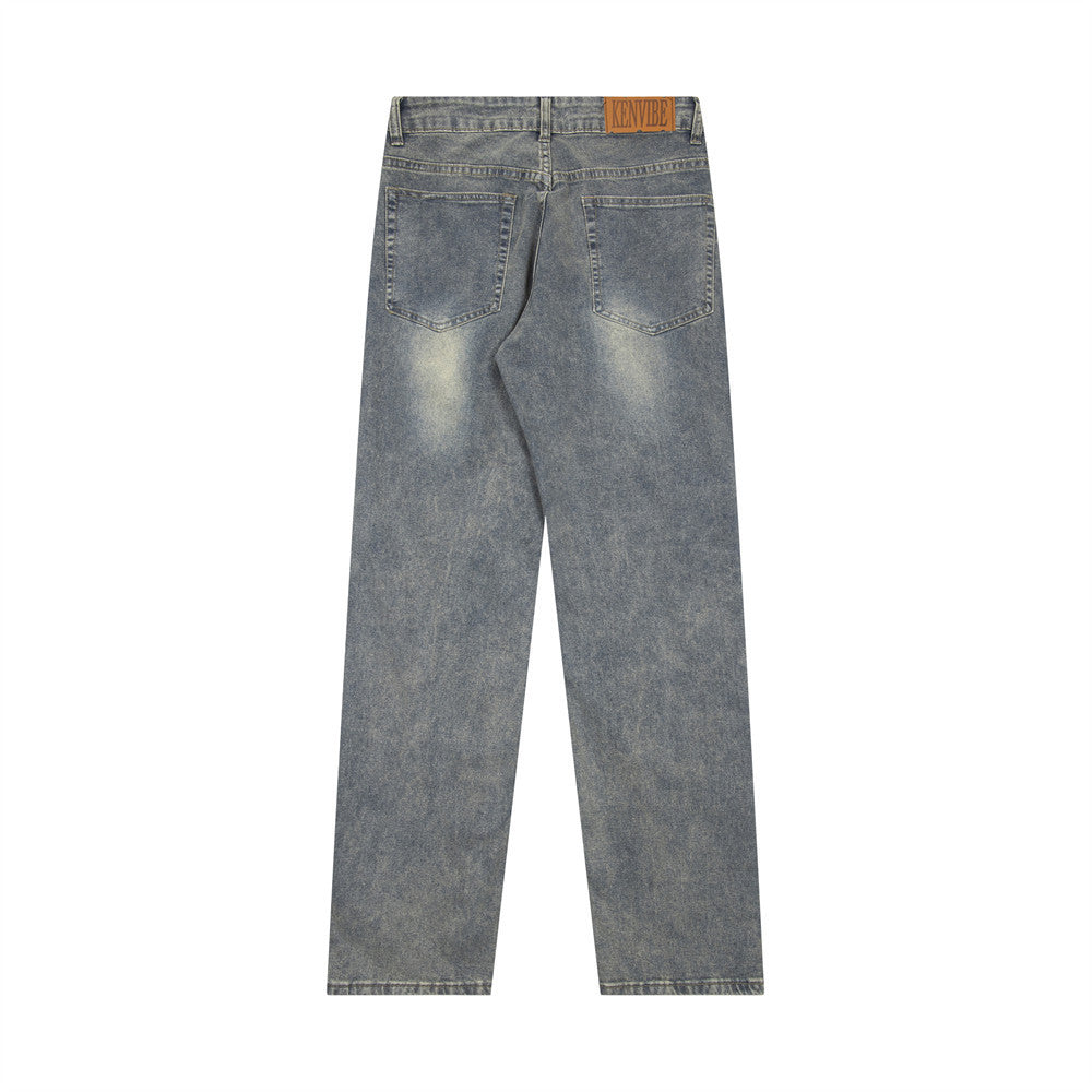 Heavy Industry Wash Denim Trousers Men