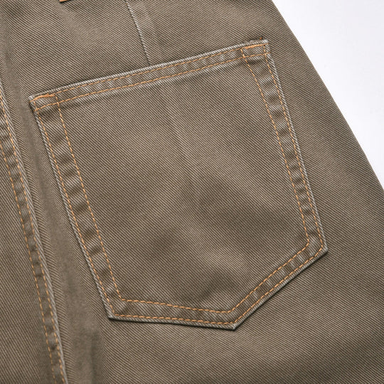 American Retro Denim Straight-leg Trousers Men