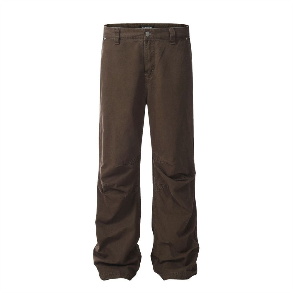 Fashion Denim Loose Straight Trousers Men